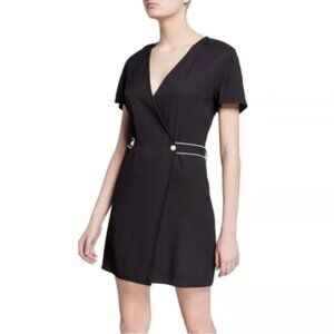 Rag and Bone Tabitha wrap black belted mini dress
